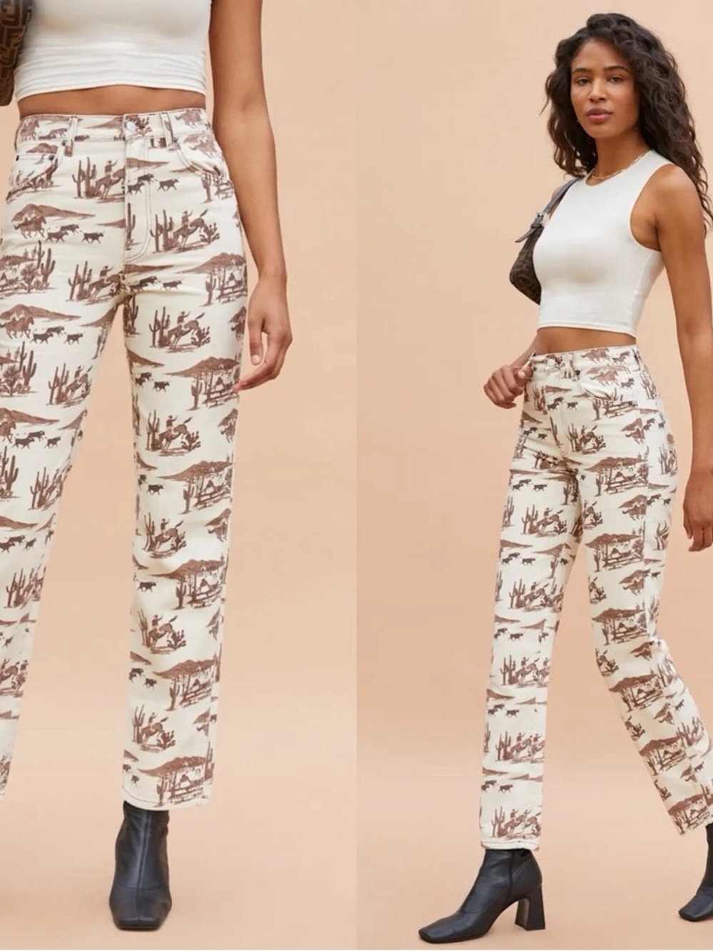 Reformation Sonora Straight Leg Jeans in Desert Sand